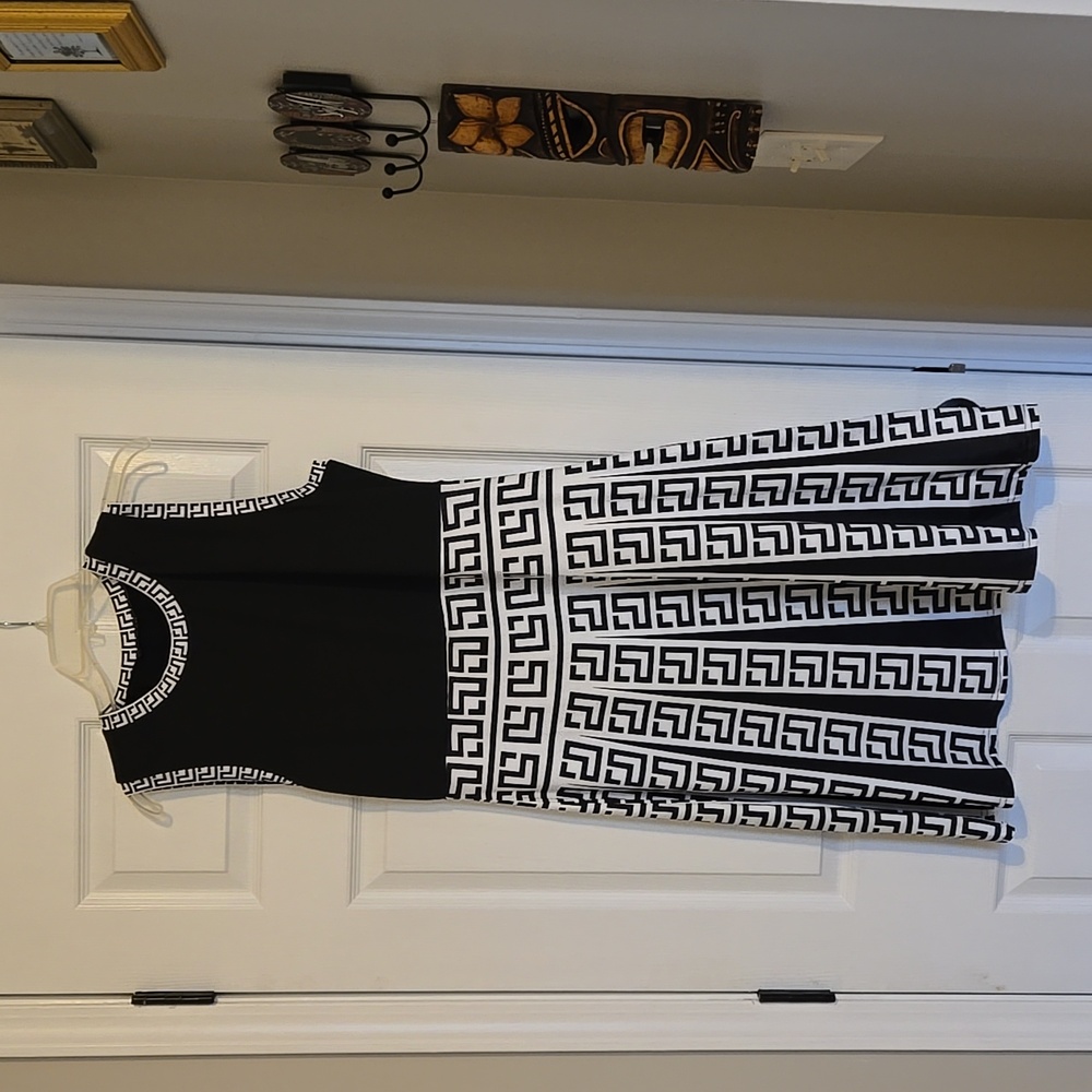 Geo Print Slicing Tank Dress